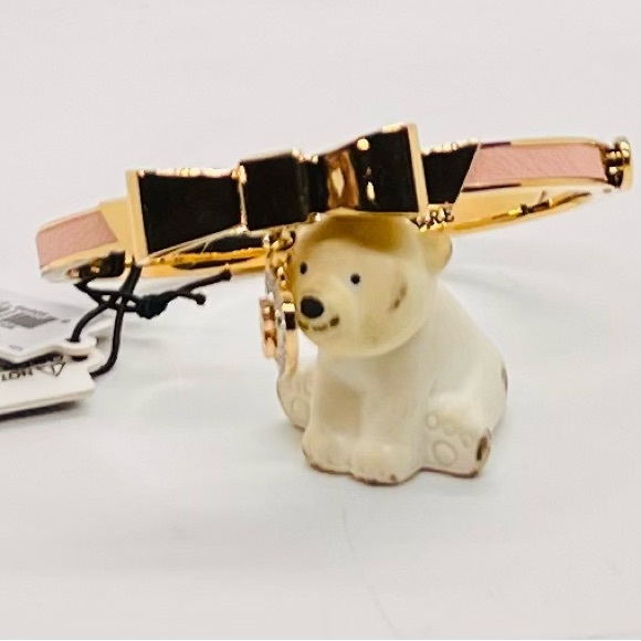 NWT Juicy Couture Bow & Heart Pave Bangle Set of 2 - Picture 4 of 9